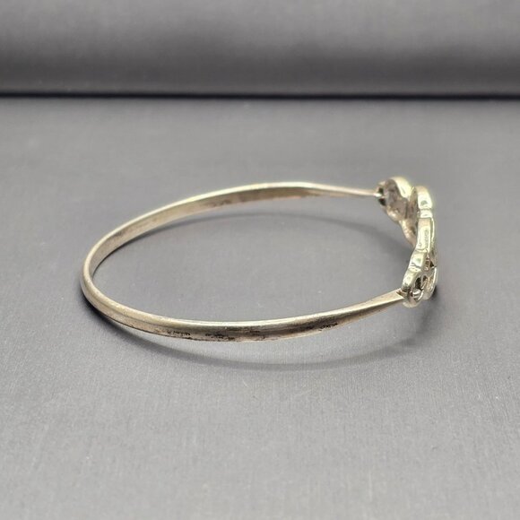 VTG Sterling Silver 925 Celtic Knot Bracelet 7" Hinged Design 10.33g - Picture 2 of 11